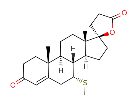 Pregn-4-ene-21-carboxylicacid, 17-hydroxy-7-(methylthio)-3-oxo-, g-lactone, (7a,17a)-