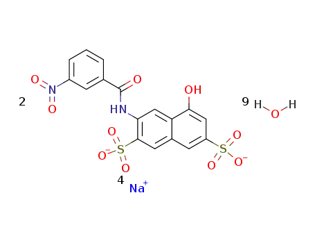 5-hydroxy-3-(3-nitro-benzoylamino)-naphthalene-2,7-disulfonic acid ; disodium-salt hydrate