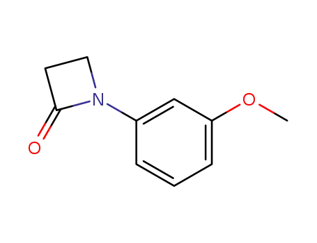 Molecular Structure of 61999-50-6 (2-Azetidinone, 1-(3-methoxyphenyl)-)