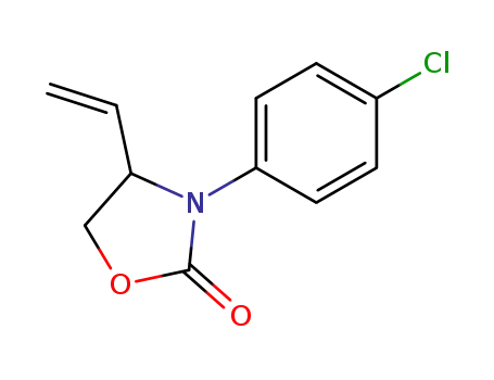 Molecular Structure of 115148-33-9 (2-Oxazolidinone, 3-(4-chlorophenyl)-4-ethenyl-)