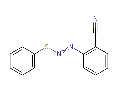 Molecular Structure of 114650-54-3 (Benzonitrile, 2-[(phenylthio)azo]-)