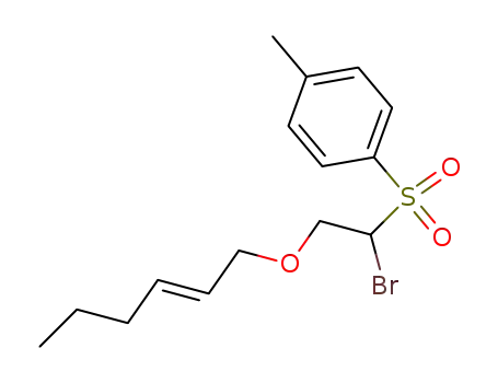 Molecular Structure of 89478-89-7 (Benzene, 1-[[1-bromo-2-(2-hexenyloxy)ethyl]sulfonyl]-4-methyl-)