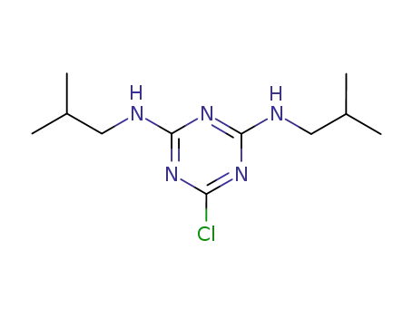 Molecular Structure of 39605-41-9 (1,3,5-Triazine-2,4-diamine, 6-chloro-N,N'-bis(2-methylpropyl)-)