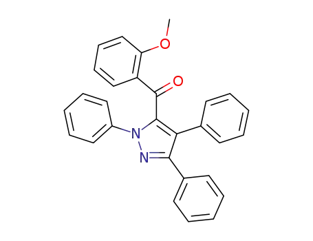 Molecular Structure of 141885-63-4 (Methanone, (2-methoxyphenyl)(1,3,4-triphenyl-1H-pyrazol-5-yl)-)