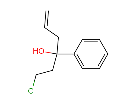 Molecular Structure of 143427-44-5 (Benzenemethanol, a-(2-chloroethyl)-a-2-propenyl-)