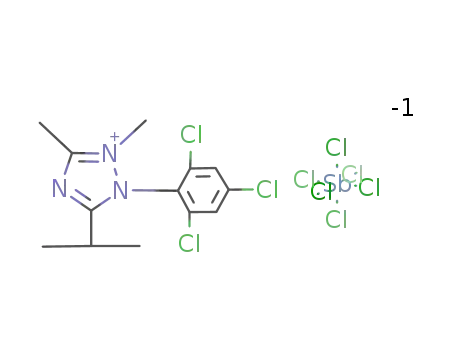 5-Isopropyl-2,3-dimethyl-1-(2,4,6-trichlorophenyl)-1H-1,2,4-triazolium Hexachloroantimonate