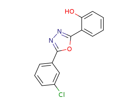 Molecular Structure of 111997-56-9 (Phenol, 2-[5-(3-chlorophenyl)-1,3,4-oxadiazol-2-yl]-)