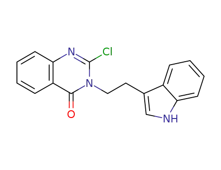 Molecular Structure of 98260-32-3 (4(3H)-Quinazolinone, 2-chloro-3-[2-(1H-indol-3-yl)ethyl]-)