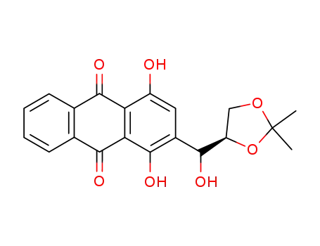 <(dimethyl-2,2 dioxolanne-1,3 yl-4) hydroxymethyl>-2 dihydroxy-1,4 anthraquinone-9,10