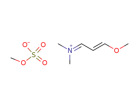 Molecular Structure of 24316-94-7 (Methanaminium, N-(3-methoxy-2-propenylidene)-N-methyl-, methyl
sulfate)