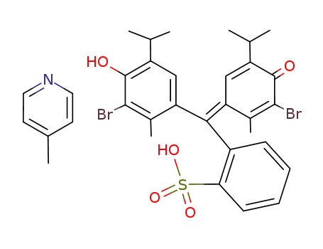 2-{(3-Bromo-4-hydroxy-5-isopropyl-2-methyl-phenyl)-[3-bromo-5-isopropyl-2-methyl-4-oxo-cyclohexa-2,5-dien-(Z)-ylidene]-methyl}-benzenesulfonic acid; compound with 4-methyl-pyridine