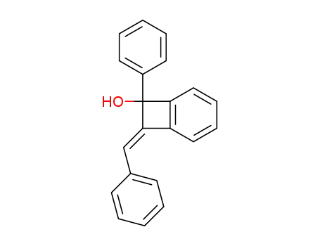 Molecular Structure of 144303-04-8 (Bicyclo[4.2.0]octa-1,3,5-trien-7-ol, 7-phenyl-8-(phenylmethylene)-, (E)-)