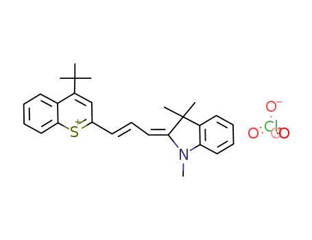 1,1,3-trimethyl-2-<3-(4-tert-butylbenzothiopyran-2-ylidene)-1-propen-1-yl>-3H-indolium perchlorate