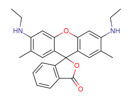 Molecular Structure of 41382-37-0 (3',6'-bis(ethylamino)-2',7'-dimethylspiro[isobenzofuran-1(3H),9'-[9H]xanthene]-3-one)