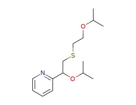Molecular Structure of 114193-80-5 (Pyridine, 2-[1-(1-methylethoxy)-2-[[2-(1-methylethoxy)ethyl]thio]ethyl]-)