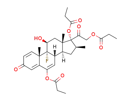 9α-fluoro-6,11β,17α,21-tetrahydroxy-16β-methyl-1,4,6-pregnatriene-3,20-dione 6,17,21-tripropionate