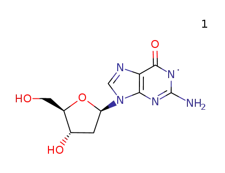 2'-deoxyguanosine deprotonated radical cation