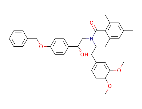 (R)-(-)-4-benzyloxy-α-<(3,4-dimethoxyphenethyl)(2,4,6-trimethylbenzoyl)amino>methylbenzyl alcohol
