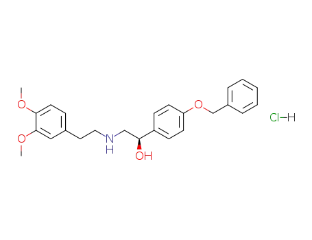 (R)-1-(4-benzyloxyphenyl)-2-[2-(3,4-dimethoxyphenyl)ethylamino]ethanol Monohydrochloride