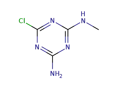 Molecular Structure of 5425-82-1 (2-Chloro-4-methylamino-6-amino-1,3,5-triazine-)