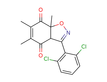 3-(2,6-Dichloro-phenyl)-5,6,7a-trimethyl-3a,7a-dihydro-benzo[d]isoxazole-4,7-dione