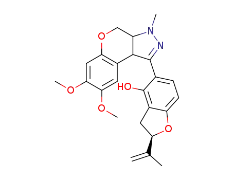 (R)-5-(7,8-Dimethoxy-3-methyl-3,3a,4,9b-tetrahydro-chromeno[3,4-c]pyrazol-1-yl)-2-isopropenyl-2,3-dihydro-benzofuran-4-ol