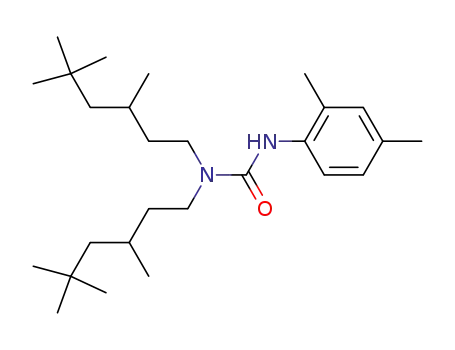 Molecular Structure of 86781-59-1 (Urea, N'-(2,4-dimethylphenyl)-N,N-bis(3,5,5-trimethylhexyl)-)