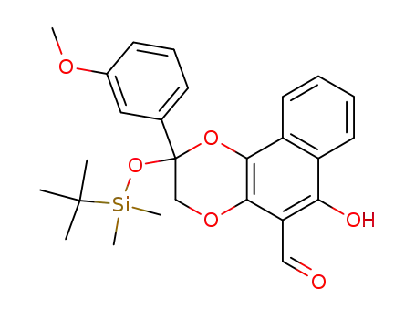 2-t-butyldimethylsilyloxy-5-formyl-6-hydroxy-2-m-methoxyphenyl-2,3-dihydronaphtho<1,2-b><1,4>dioxin