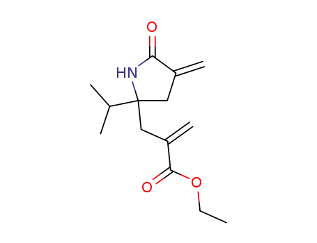 2-(2-Isopropyl-4-methylene-5-oxo-pyrrolidin-2-ylmethyl)-acrylic acid ethyl ester