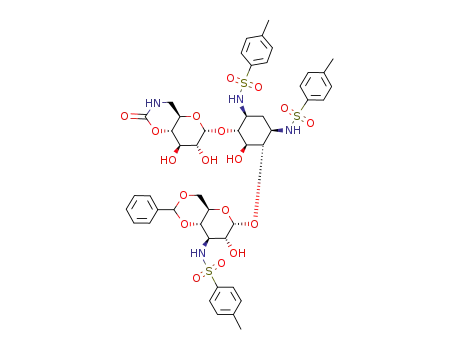 4'',6''-O-Benzylidene-6'-N,4'-O-carbonyl-1,3,3''-tri-N-tosylkanamycin A