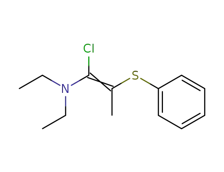 ((E)-1-Chloro-2-phenylsulfanyl-propenyl)-diethyl-amine