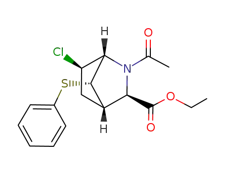 ethyl 2-acetyl-6-exo-chloro-7-anti-phenylsulfenyl-2-azabicyclo<2.2.1>heptane-3-endo-carboxylate