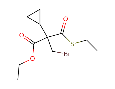3-Bromo-2-cyclopropyl-2-ethylsulfanylcarbonyl-propionic acid ethyl ester