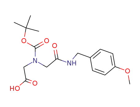 Molecular Structure of 194996-03-7 (Glycine,
N-[(1,1-dimethylethoxy)carbonyl]-N-[2-[[(4-methoxyphenyl)methyl]amino]
-2-oxoethyl]-)