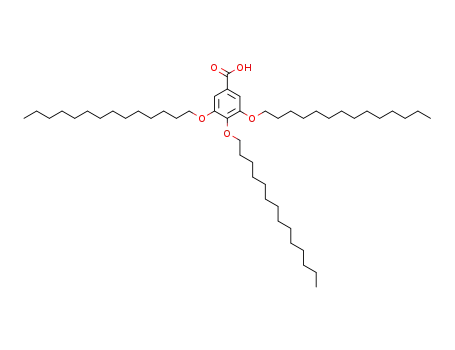 Molecular Structure of 179031-22-2 (Benzoic acid, 3,4,5-tris(tetradecyloxy)-)