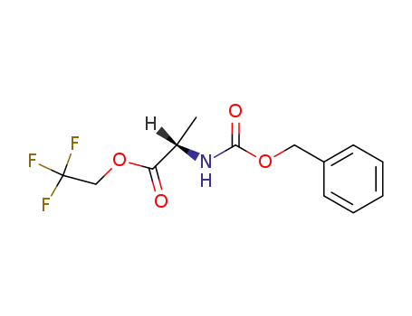 Molecular Structure of 203640-41-9 (L-Alanine, N-[(phenylmethoxy)carbonyl]-, 2,2,2-trifluoroethyl ester)