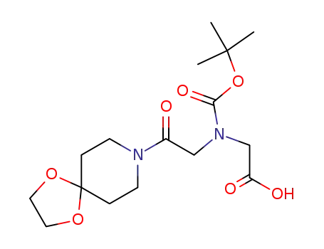 N-((tert-butyloxy)carbonyl)-N'-(4-(1',4'-dioxolano)piperidino)iminodiacetic acid monoamide