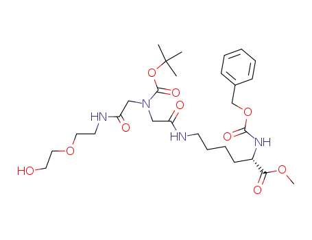 2-benzyloxycarbonylamino-6-[2-(tert-butoxycarbonyl-{[2-(2-hydroxy-ethoxy)-ethylcarbamoyl]-methyl}-amino)-acetylamino]-hexanoic acid methyl ester