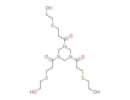 Molecular Structure of 40549-57-3 (1,3,5-Triazine,
hexahydro-1,3,5-tris[3-[(2-hydroxyethyl)thio]-1-oxopropyl]-)