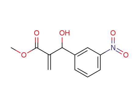 Molecular Structure of 360574-95-4 (Benzenepropanoic acid, b-hydroxy-a-methylene-3-nitro-, methyl ester)