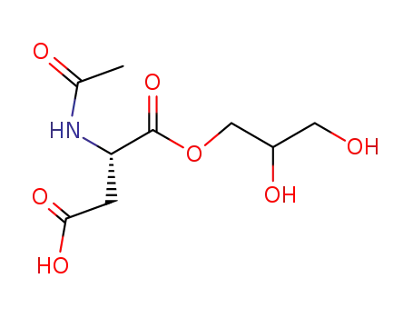 Molecular Structure of 388587-59-5 (L-Aspartic acid, N-acetyl-, 1-(2,3-dihydroxypropyl) ester)