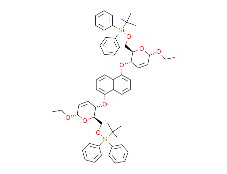 1,5-bis-(ethyl 6-O-tert-butyldiphenylsilyl-2,3-dideoxy-α-D-erythro-hex-2-enopyranosyl-4-oxy)naphthalene