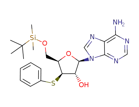 9-[5-O-(tert-butyldimethylsilyl)-3-deoxy-3-C-phenylthio-β-D-xylofuranosyl]adenine
