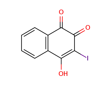 Molecular Structure of 572874-62-5 (1,2-Naphthalenedione, 4-hydroxy-3-iodo-)