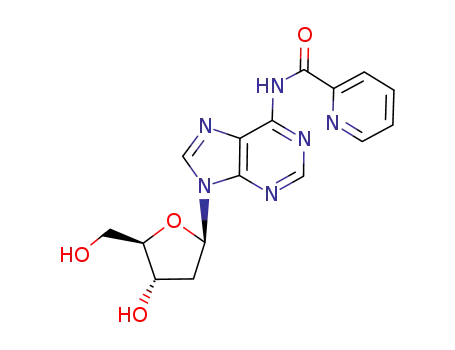 Molecular Structure of 661463-48-5 (Adenosine, 2'-deoxy-N-(2-pyridinylcarbonyl)-)