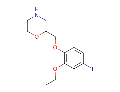 Molecular Structure of 721453-43-6 (Morpholine, 2-[(2-ethoxy-4-iodophenoxy)methyl]-)