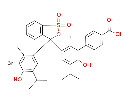 3'-[3-(3-bromo-4-hydroxy-5-isopropyl-2-methyl-phenyl)-1,1-dioxo-1,3-dihydro-1λ6-benzo[c][1,2]oxathiol-3-yl]-6'-hydroxy-5'-isopropyl-2'-methyl-biphenyl-4-carboxylic acid