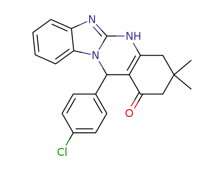 12-(4-chlorophenyl)-3,3-dimethyl-3,4,5,12-tetrahydrobenzo[4,5]imidazo[2,1-b]quinazoline-1(2H)-one