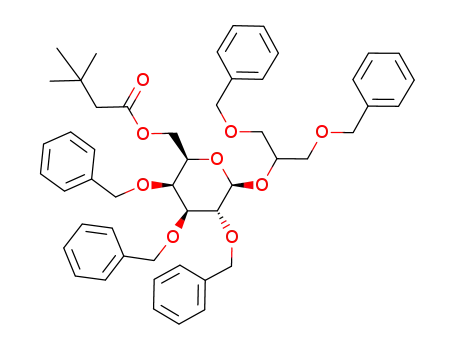 1,3-di-O-benzyl-2-O-(2,3,4-tri-O-benzyl-6-O-(3,3-dimethylbutanoyl)-β-D-galactopyranosyl)-glycerol