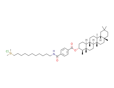 4-[11'-(chlorodimethylsilyl)undecylaminocarbonyl]-1-(friedelan-3α-yl)-benzoate